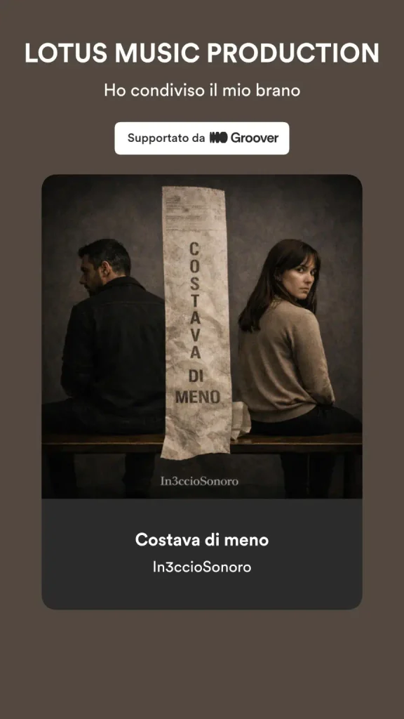 Costava di meno di In3ccioSonoro selezionata da Lotus Music Production tramite Groover