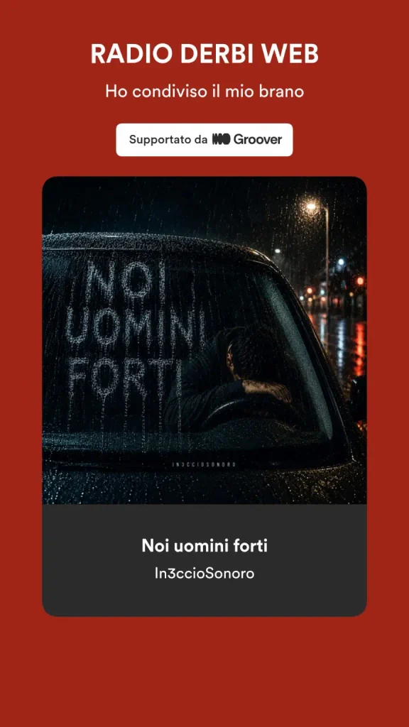 Noi uomini forti di In3ccioSonoro selezionata da Radio Derbi Web tramite Groover